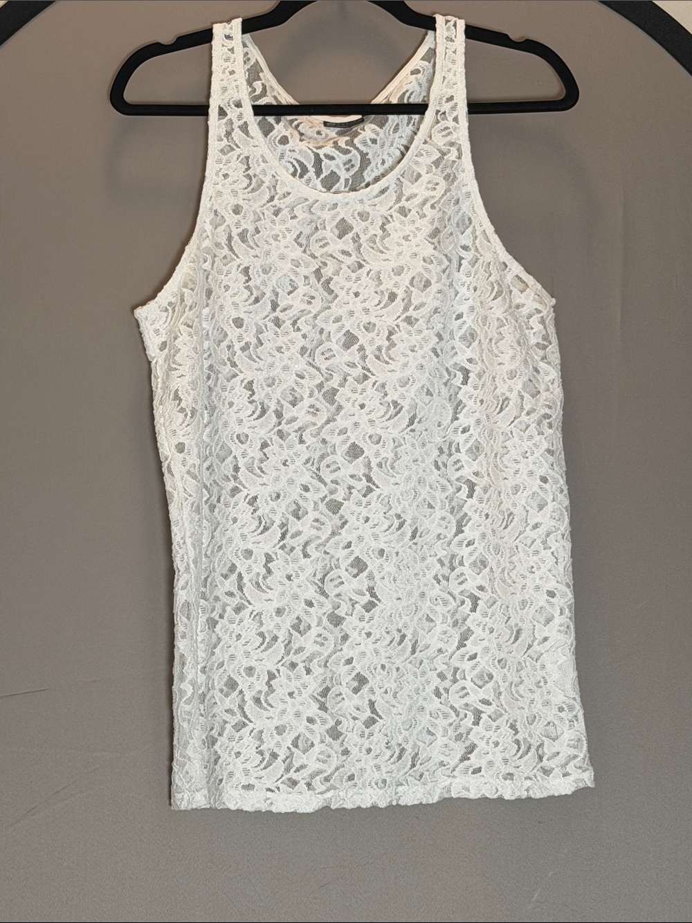 ASOS Men White Lace Tank Top